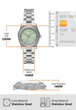 Emporio Armani Federica Mint Green Dial Silver Steel Strap Watch for Women - AR11656