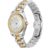 Emporio Armani Federica Mother of Pearl Dial Two Tone Steel Strap Watch for Women - AR11559