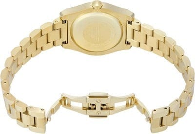 Emporio Armani Federica Mother of Pearl White Dial Gold Steel Strap Watch for Women - AR11657