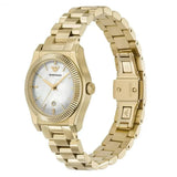 Emporio Armani Federica Mother of Pearl White Dial Gold Steel Strap Watch for Women - AR11657