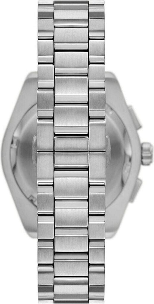 Emporio Armani Federico Chronograph Green Dial Silver Steel Strap Watch for Men - AR11640