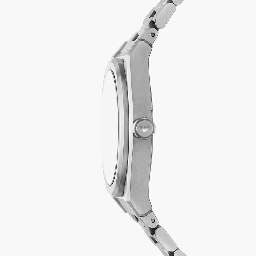 Emporio Armani Frederico Analog Black Dial Silver Steel Strap Watch for Men - AR11622