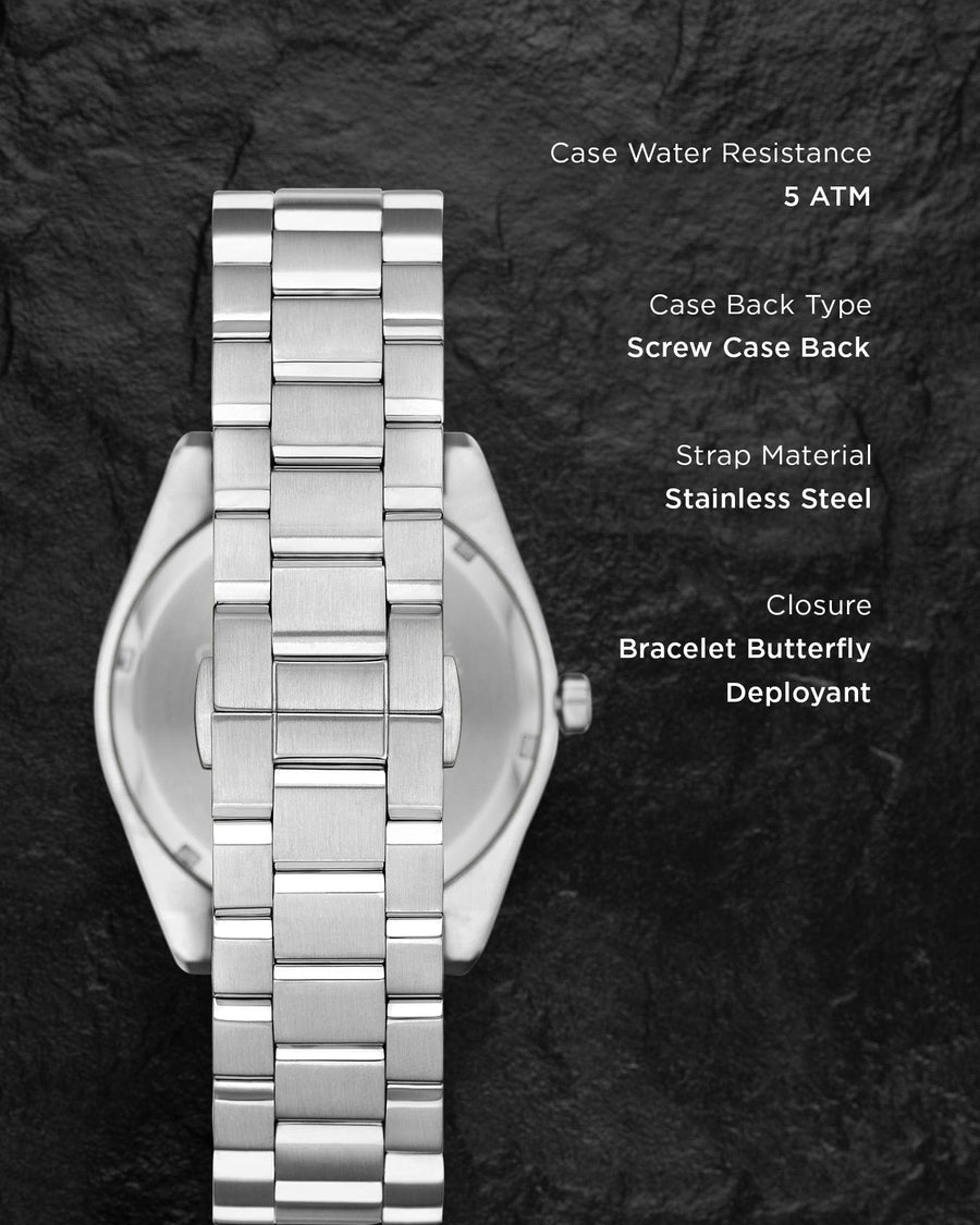 Emporio Armani Frederico Analog Black Dial Silver Steel Strap Watch for Men - AR11622