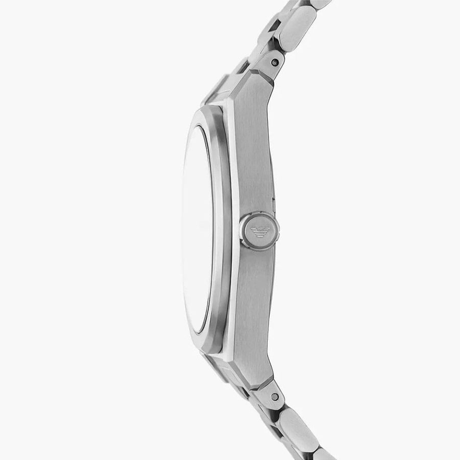 Emporio Armani Frederico Analog Green Dial Silver Steel Strap Watch for Men - AR11621