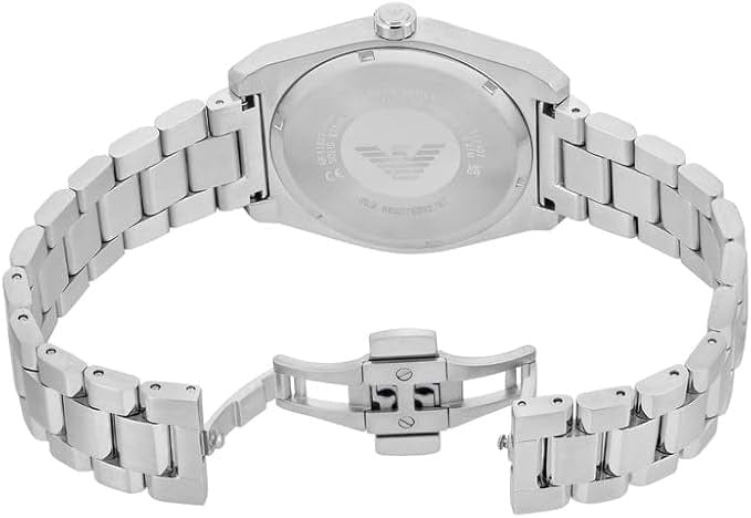 Emporio Armani Frederico Analog Green Dial Silver Steel Strap Watch for Men - AR11621