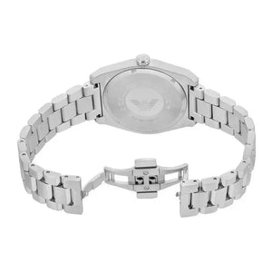 Emporio Armani Frederico Analog Green Dial Silver Steel Strap Watch for Men - AR11621