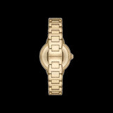 Emporio Armani Genni Crystals Mother of Pearl Dial Gold Steel Strap Watch for Women - AR11659