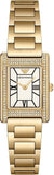 Emporio Armani Genni Crystals Mother of Pearl Dial Gold Steel Strap Watch for Women - AR11659