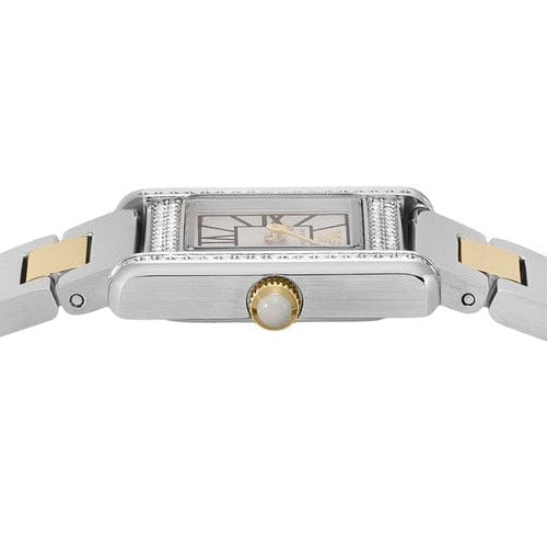 Emporio Armani Genni Crystals Silver Dial Two Tone Steel Strap Watch for Women - AR11704