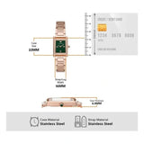 Emporio Armani Genni Green Dial Rose Gold Steel Strap Watch for Women - AR11641