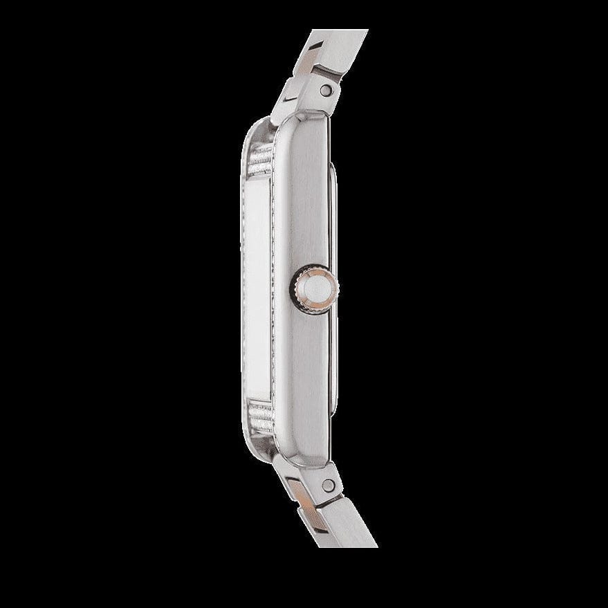 Emporio Armani Genni Mother of Pearl Dial Two Tone Steel Strap Watch for Women - AR11626