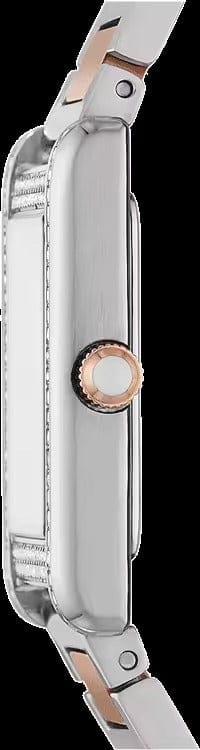 Emporio Armani Genni Mother of Pearl Dial Two Tone Steel Strap Watch for Women - AR11626