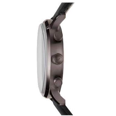Emporio Armani Classic Grey Dial Grey Leather Strap Watch For Men - AR0388