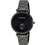 Emporio Armani Gianni T Bar Analog Black Dial Black Steel Strap Watch For Men - AR11299