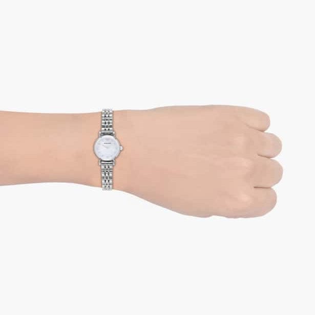 Emporio Armani Gianni Blue Dial Silver Steel Strap Watch For Women - AR1961
