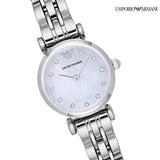 Emporio Armani Gianni Blue Dial Silver Steel Strap Watch For Women - AR1961