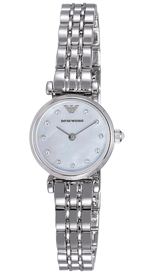Emporio Armani Gianni Blue Dial Silver Steel Strap Watch For Women - AR1961