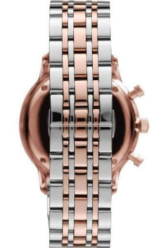 Emporio Armani Gianni Chronograph Grey Dial Two Tone Steel Strap Watch For Men - AR1721
