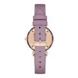 Emporio Armani Gianni Mother of Pearl Dial Purple Leather Strap Watch For Women - AR11003