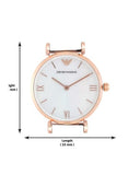 Emporio Armani Gianni Mother of Pearl Dial Two Tone Steel Strap Watch For Women - AR1764