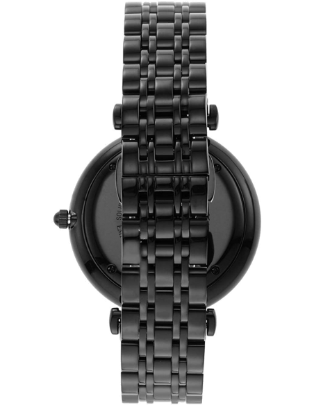 Emporio Armani Gianni T Bar Analog Black Dial Black Steel Strap Watch For Men - AR11299
