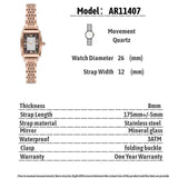 Emporio Armani Gianni T-Bar Analog Crystal Brown Dial Rose Gold Steel Strap Watch For Women - AR11407