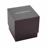 Emporio Armani Gianni T-Bar Blue Dial Silver Steel Strap Watch for Women - AR11627