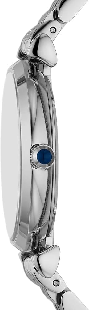 Emporio Armani Gianni T-Bar Blue Dial Silver Steel Strap Watch for Women - AR11627