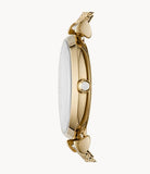 Emporio Armani Gianni T Bar Mother of Pearl Dial Gold Mesh Bracelet Watch For Women - AR11321