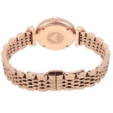 Emporio Armani Gianni T-Bar Mother of Pearl Dial Rose Gold Steel Strap Watch For Women - AR11316