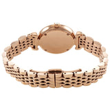 Emporio Armani Gianni T-Bar Mother of Pearl Dial Rose Gold Steel Strap Watch For Women - AR11316