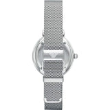 Emporio Armani Gianni T Bar Mother of Pearl Dial Silver Steel Strap Watch For Women - AR1955