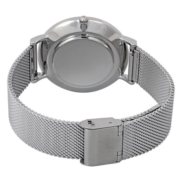 Emporio Armani Gianni T Bar Mother of Pearl Dial Silver Steel Strap Watch For Women - AR1955
