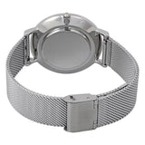 Emporio Armani Gianni T Bar Mother of Pearl Dial Silver Steel Strap Watch For Women - AR1955