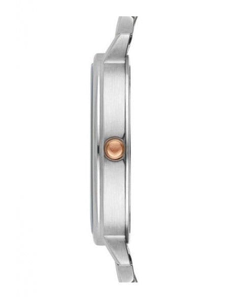 Emporio Armani Gianni T Bar Mother of Pearl Dial Two Tone Steel Strap Watch For Women - AR2508