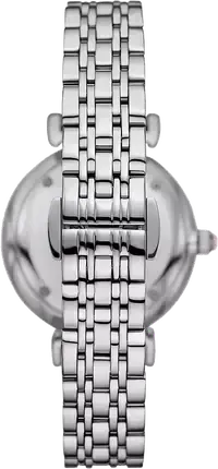 Emporio Armani Gianni T-Bar Pink Dial Silver Steel Strap Watch for Women - AR11686