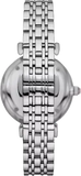 Emporio Armani Gianni T-Bar Pink Dial Silver Steel Strap Watch for Women - AR11686