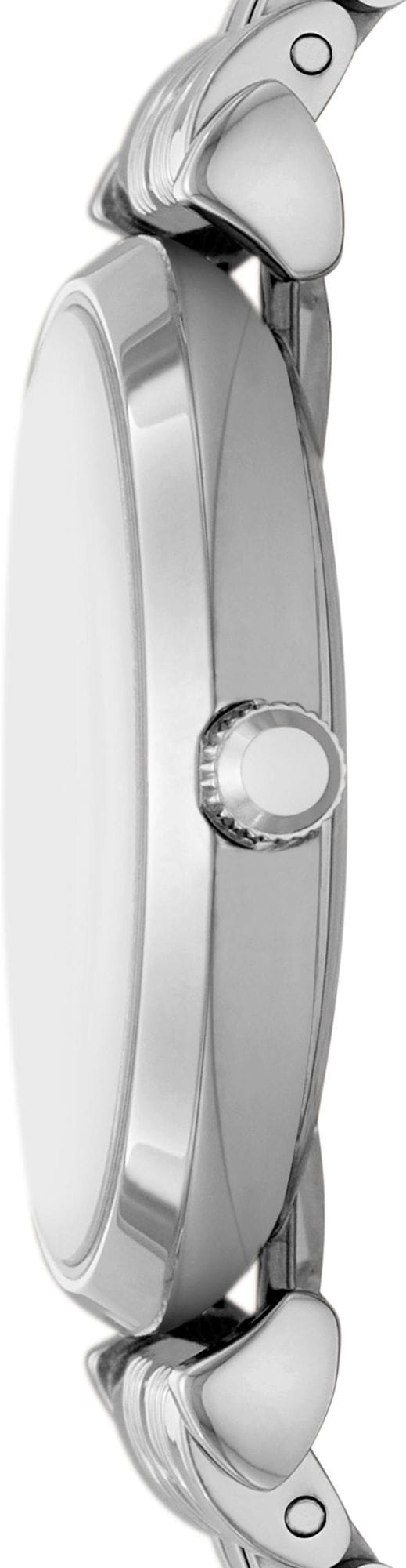 Emporio Armani Gianni T-Bar Quartz Blue Dial Silver Steel Strap Watch For Women - AR11594