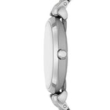 Emporio Armani Gianni T-Bar Quartz Blue Dial Silver Steel Strap Watch For Women - AR11594