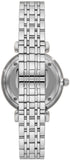 Emporio Armani Gianni T-Bar Quartz Silver Dial Silver Steel Strap Watch For Women - AR11445