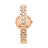 Emporio Armani Gianni T-Bar Quartz White Dial Rose Gold Steel Strap Watch For Women - AR11267