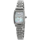 Emporio Armani Gianni T-Bar Quartz White Dial Silver Steel Strap Watch For Women - AR11405