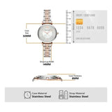 Emporio Armani Gianni T Bar Silver Dial Two Tone Steel Strap Watch for Women - AR11537