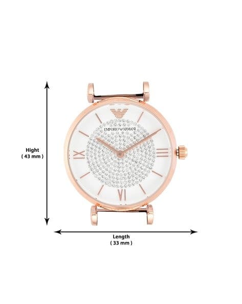 Emporio Armani Gianni T Bar White Dial Two Tone Steel Strap Watch For Women - AR1926
