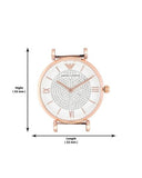 Emporio Armani Gianni T Bar White Dial Two Tone Steel Strap Watch For Women - AR1926