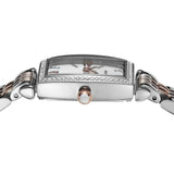 Emporio Armani Gianni T Bar White Mother Of Pearl Dial Two Tone Steel Strap Watch For Women - AR11519