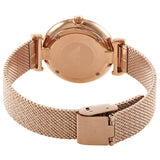 Emporio Armani Gianni T Bar Mother of Pearl Dial Rose Gold Mesh Bracelet Watch For Women - AR11320