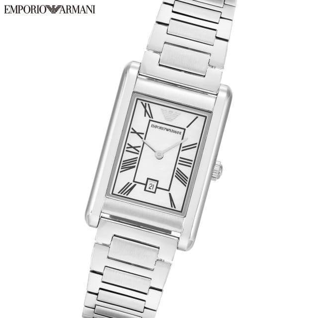 Emporio Armani Gino Mother of Pearl Dial Silver Steel Strap Watch for Men - AR11664