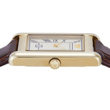 Emporio Armani Gino White Dial Brown Leather Strap Watch for Men - AR11665