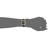 Emporio Armani Gioia Analog Black Mother of Pearl Dial Green Leather Strap Watch For Women - AR11149